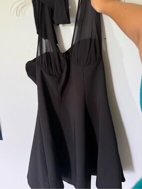 Dynamite Black Mesh Mini Dress Size M
